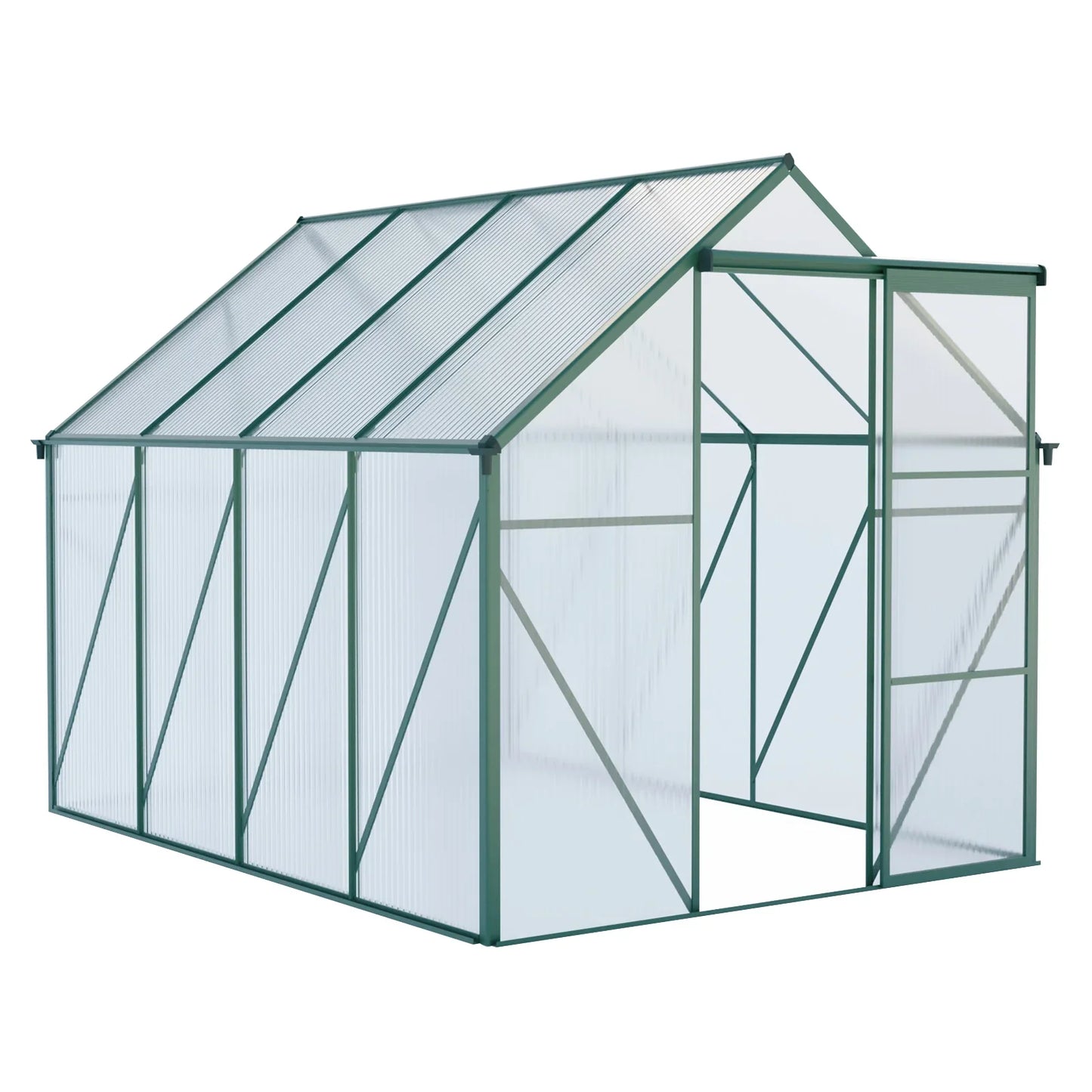 6 x 8 FT Green Outdoor Walk-in Greenhouse – Heavy Duty Garden Plant Hous