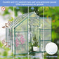 6x10 FT Green Heavy-Duty Aluminum Polycarbonate Greenhouse with Base