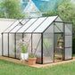 6x10 FT Modern Black Polycarbonate Greenhouse – Heavy Duty Aluminum with Raised Base