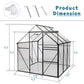 Heavy-Duty 6x6 FT Black Greenhouse | All-Season Walk-In Garden Kit