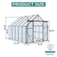 8x10 FT Modern Black Polycarbonate Greenhouse – Heavy Duty Double Door Walk-In