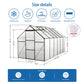 6x12 FT Modern Black Polycarbonate Greenhouse – Extra-Long Heavy Duty Walk-In