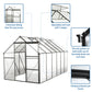 6x12 FT Modern Black Polycarbonate Greenhouse – Extra-Long Heavy Duty Walk-In