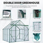 8x6 FT Green Polycarbonate Greenhouse – Heavy Duty Double Door Walk-In Garden Kit