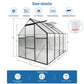 Heavy-Duty 6x8 FT Black Greenhouse with Base & Anchors | All-Season Walk-In