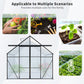 8x10 FT Modern Black Polycarbonate Greenhouse – Heavy Duty Double Door Walk-In