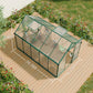 6x10 FT Green Heavy-Duty Aluminum Polycarbonate Greenhouse with Base