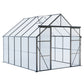 8x10 FT Modern Black Polycarbonate Greenhouse – Heavy Duty Double Door Walk-In