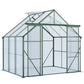 8x6 FT Green Polycarbonate Greenhouse – Heavy Duty Double Door Walk-In Garden Kit