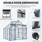 8x6 FT Modern Black Polycarbonate Greenhouse – Heavy Duty Double Door Walk-In