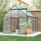 6 x 8 FT Green Outdoor Walk-in Greenhouse – Heavy Duty Garden Plant Hous
